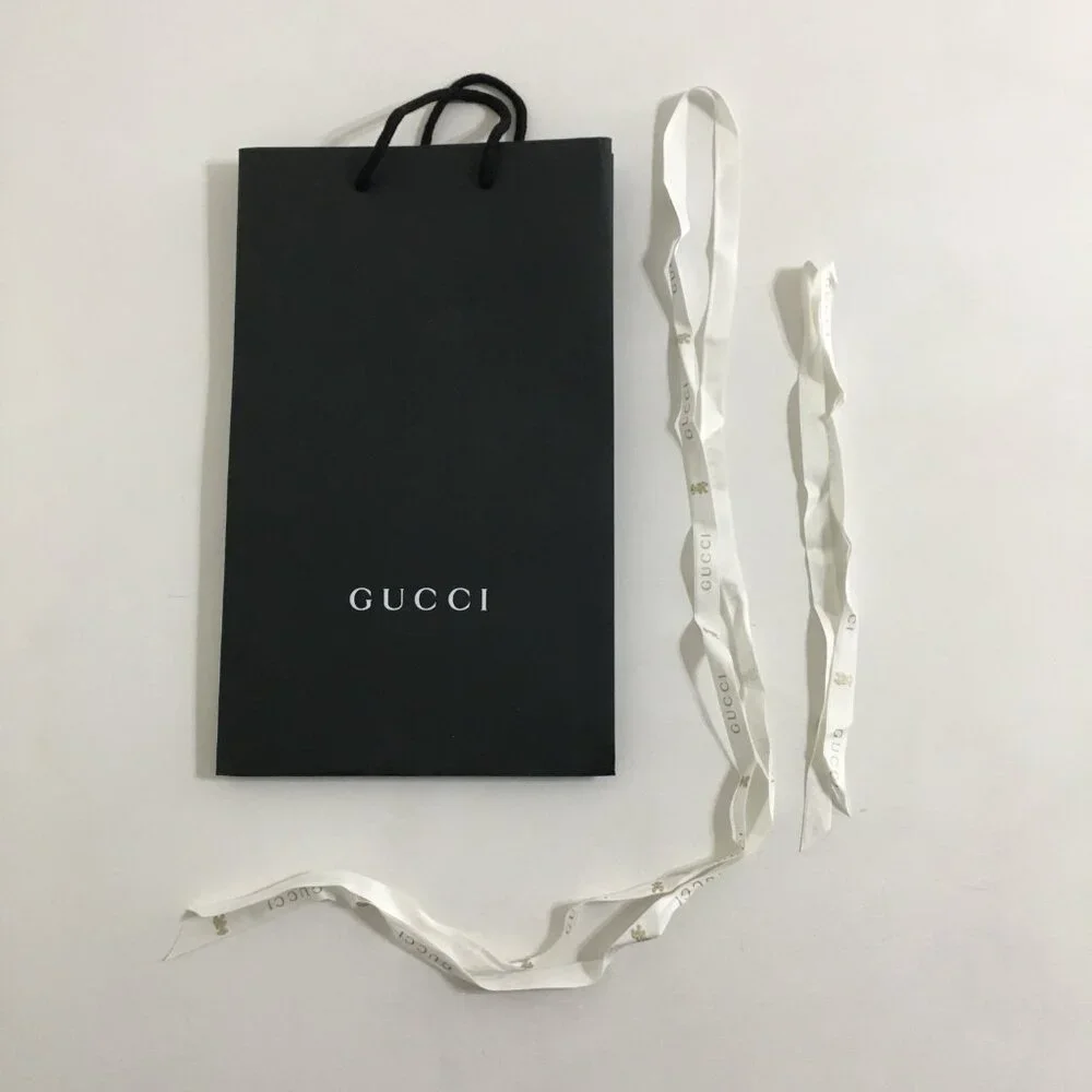 GUCCI Gift Bag w/ 2 Ribbons Size 15
